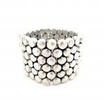 Retro Silver Dotted Cuff